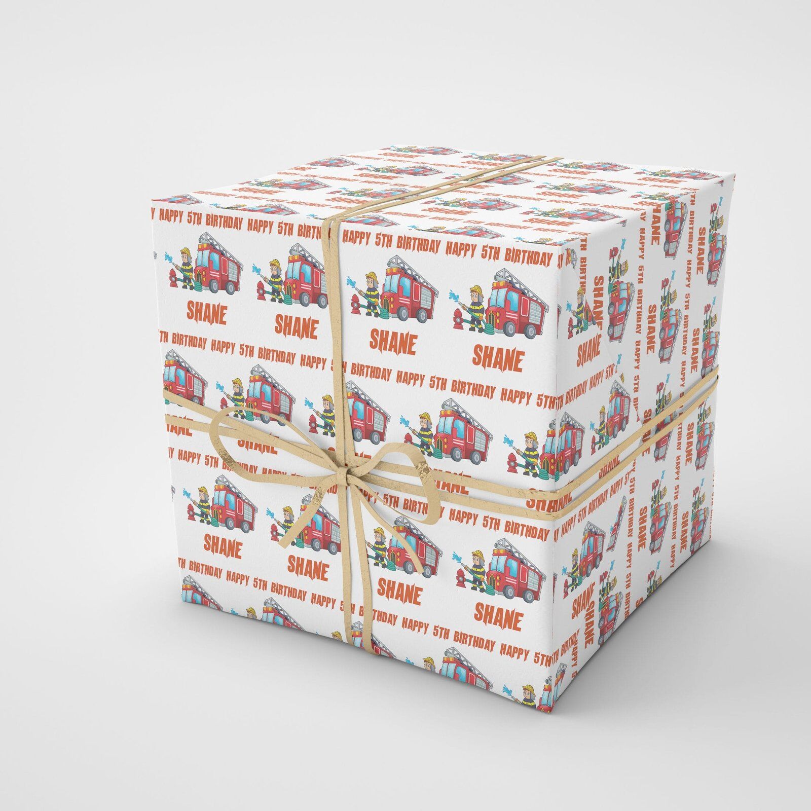 fire engine giftwrap