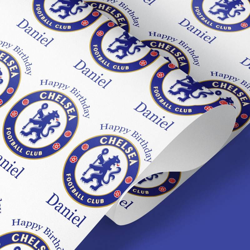 Chelsea football giftwrap