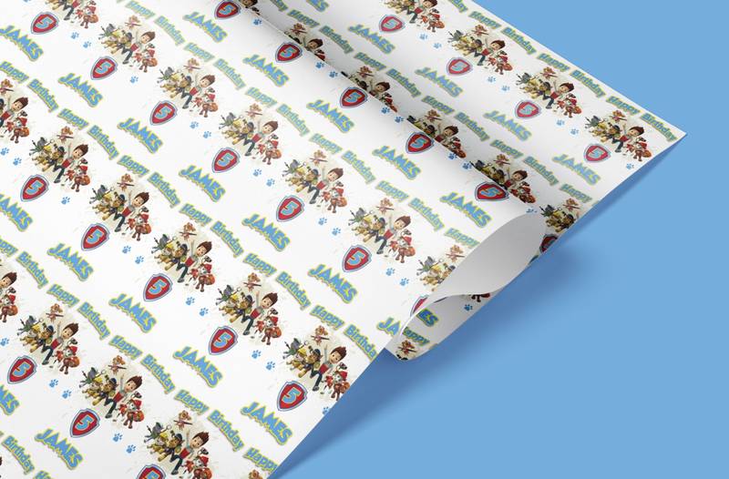 paw patrol wrapping paper