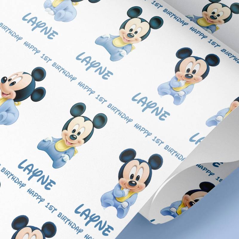 Baby Mickey Mouse Wrapping Paper