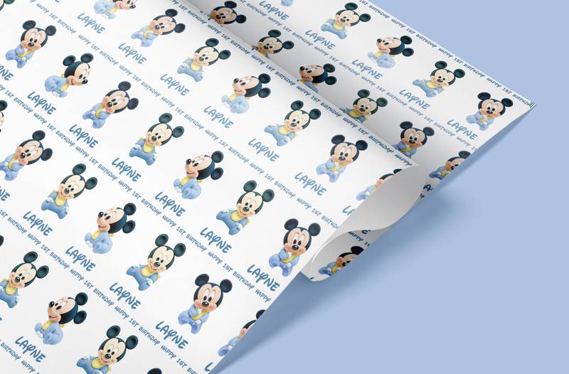 Baby Mickey Mouse Wrapping Paper