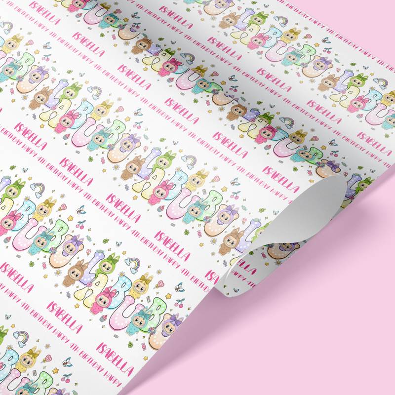 labubu wrapping paper roll