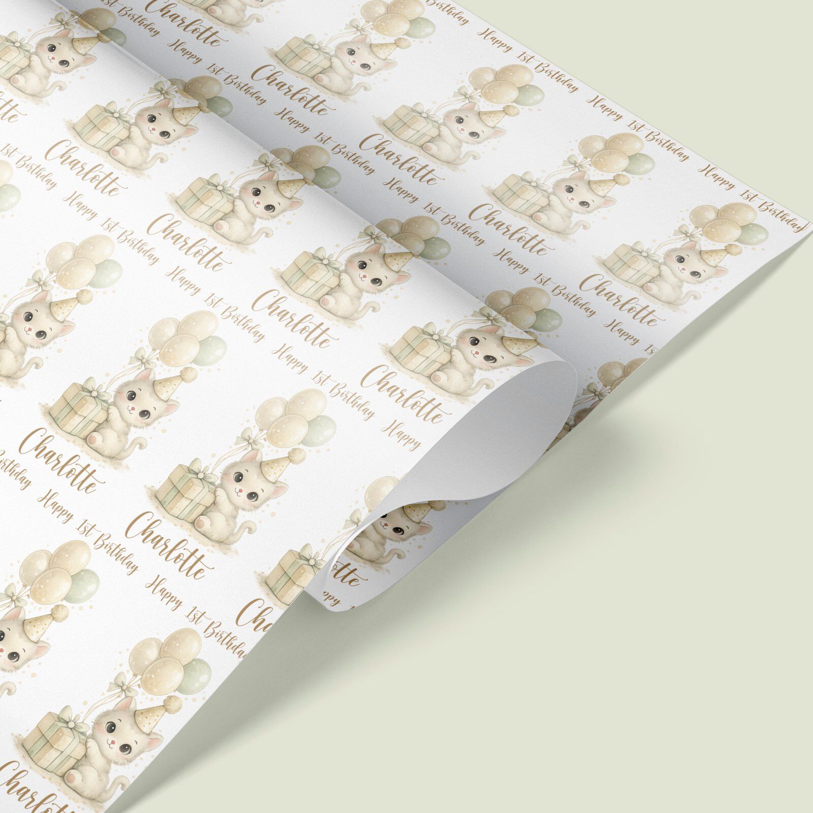 personalised wrapping paper roll uk