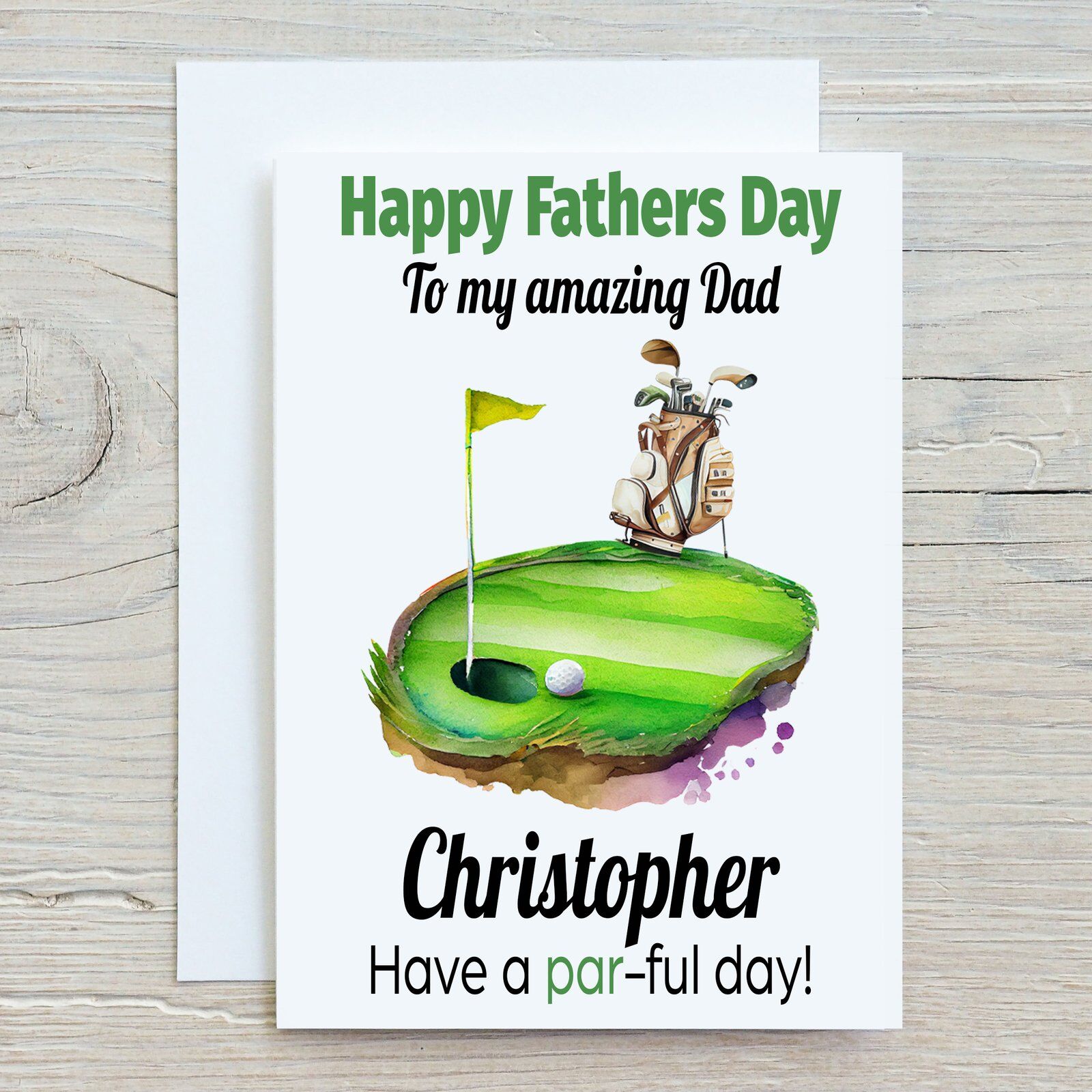 golfers birthday card