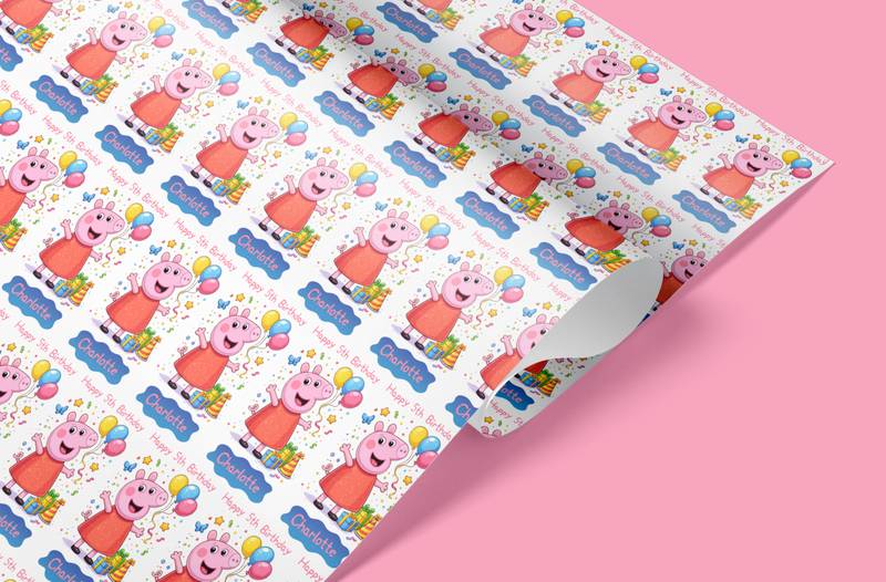 peppa pig birthday wrapping paper