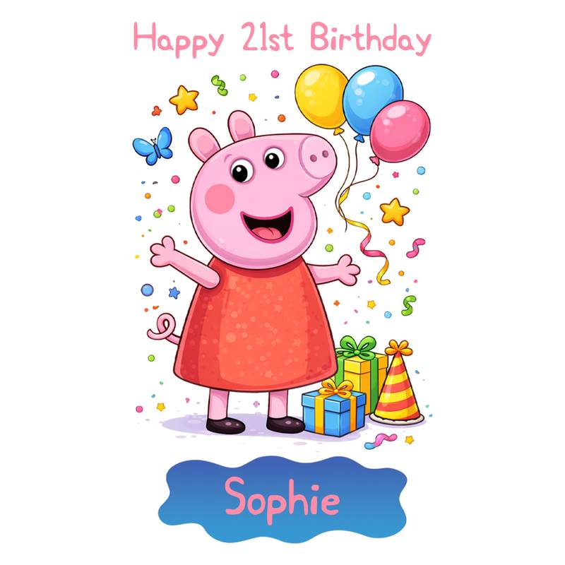 peppa pig wrapping paper with name