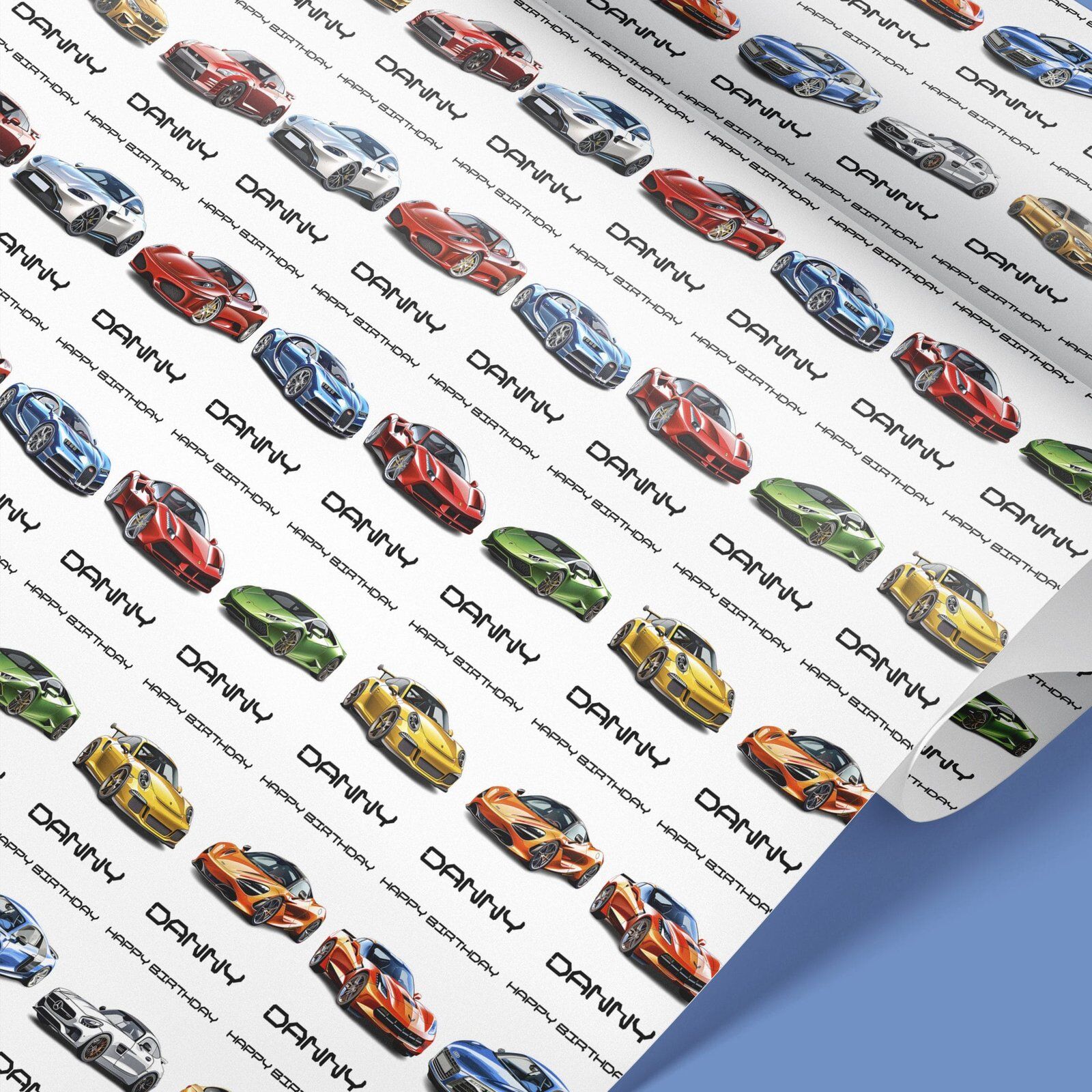 supercars gift wrap