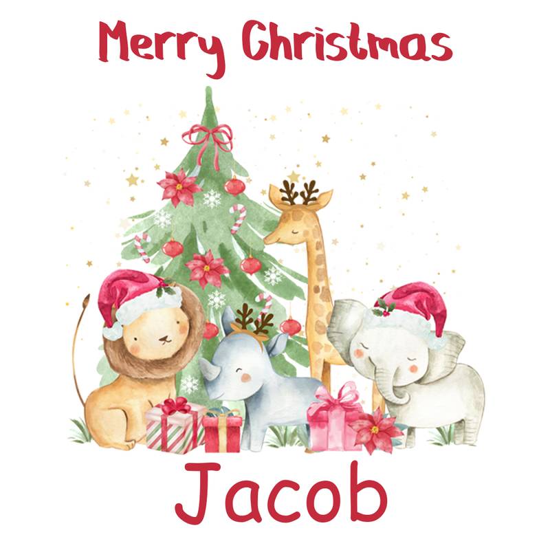 christmas animals gift wrap