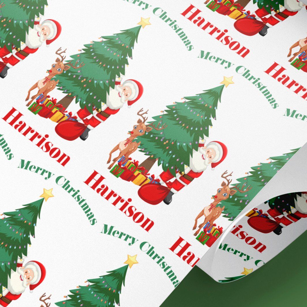 santa wrapping paper