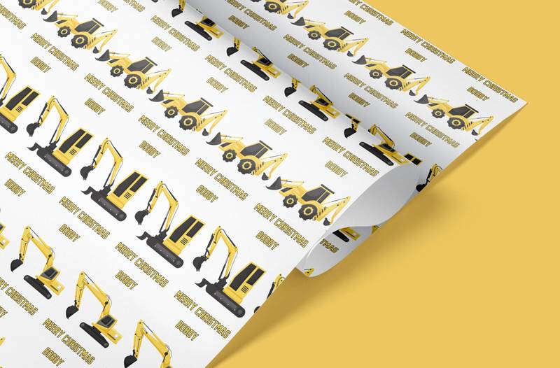 yellow digger giftwrap