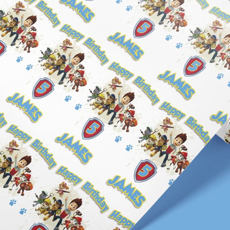paw patrol gift wrap