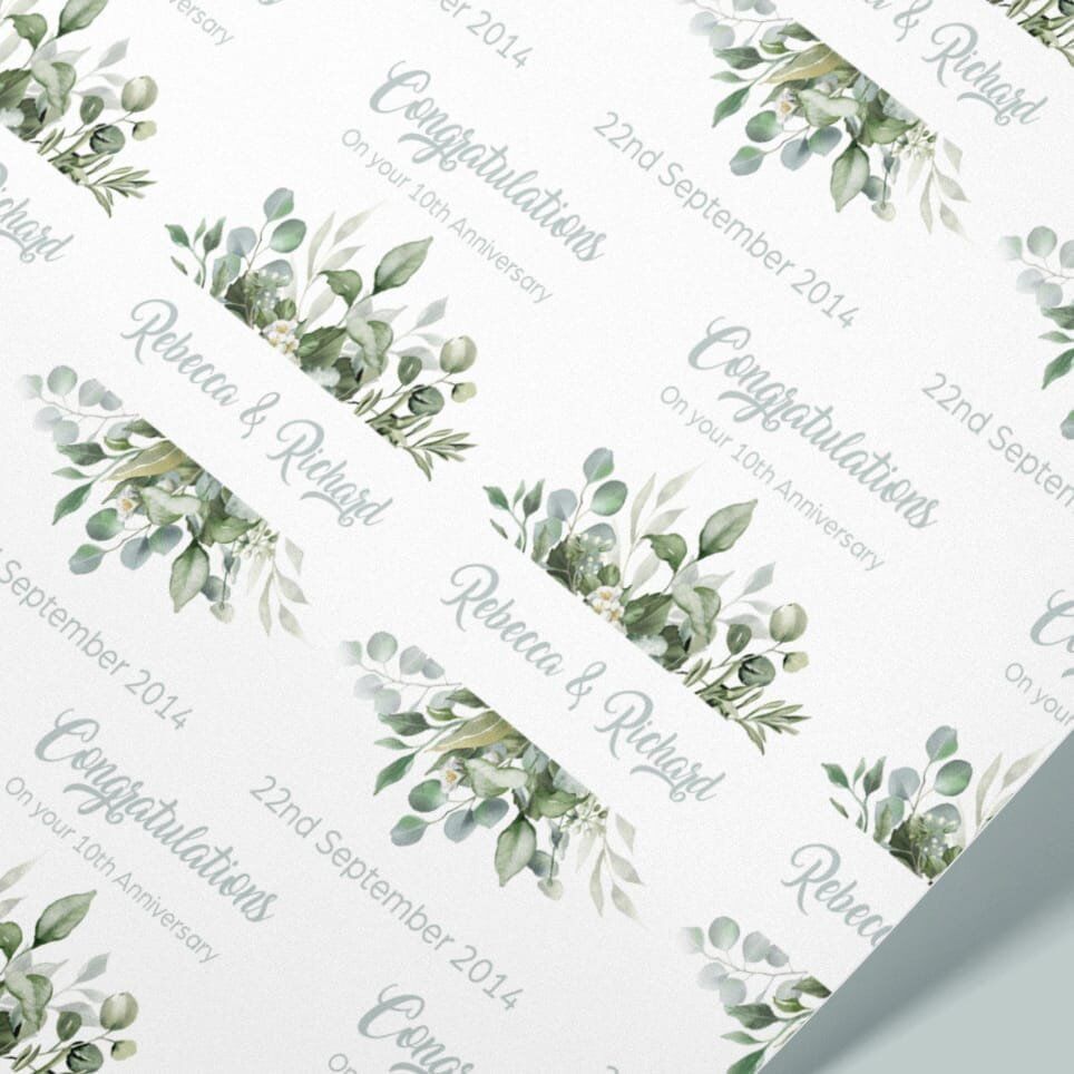 Floral Wedding/Anniversary Wrapping Paper