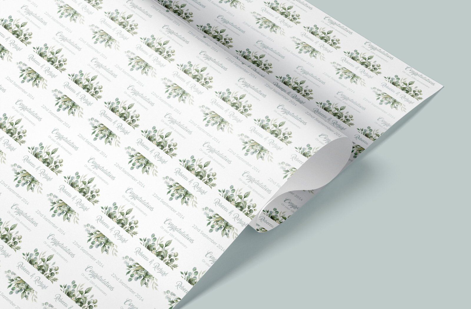 Floral Wedding/Anniversary Wrapping Paper