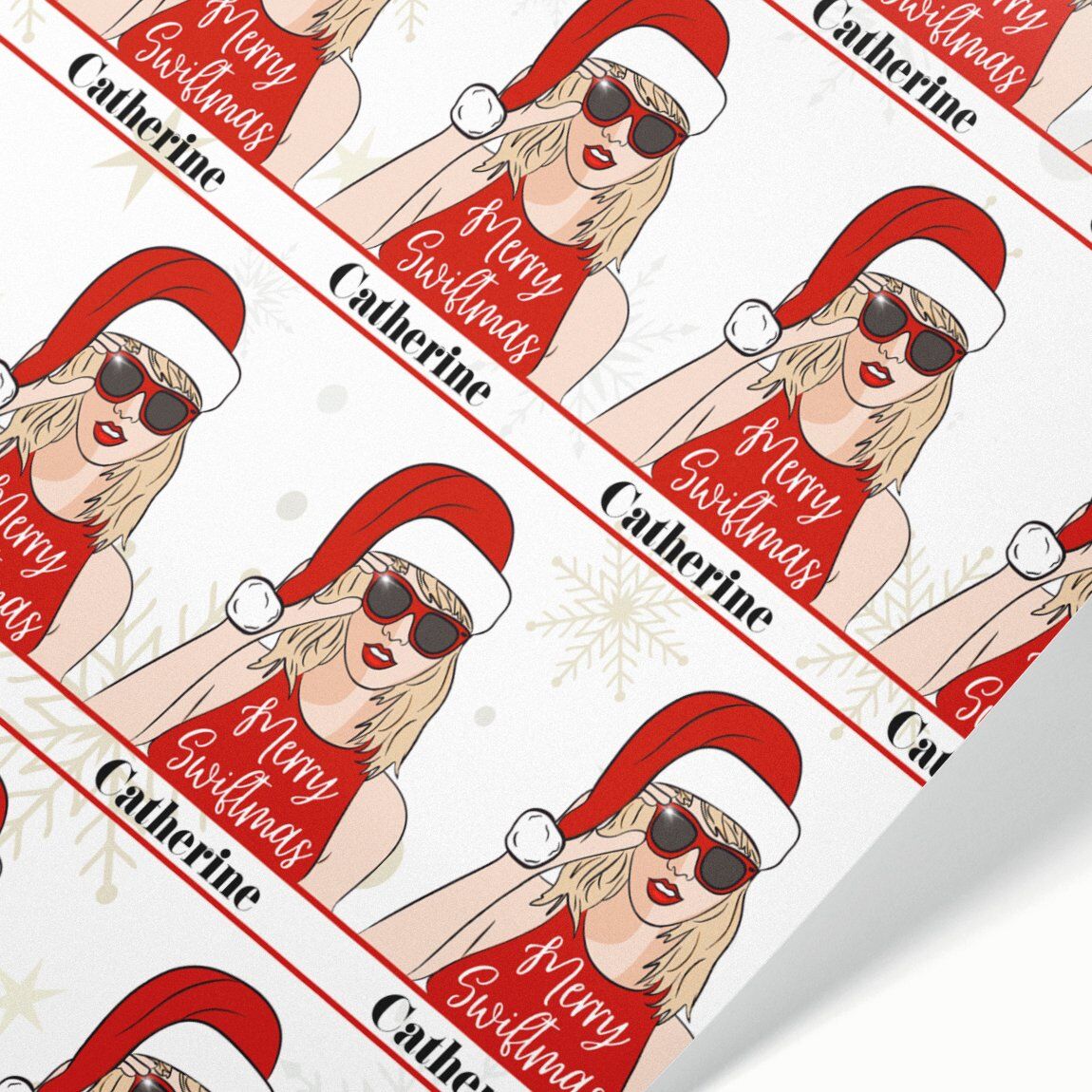 merry swifts wrapping paper