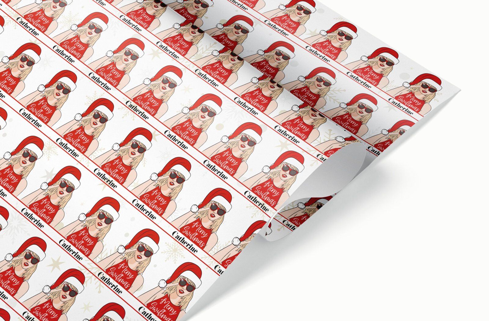 merry swifts personalised wrapping paper