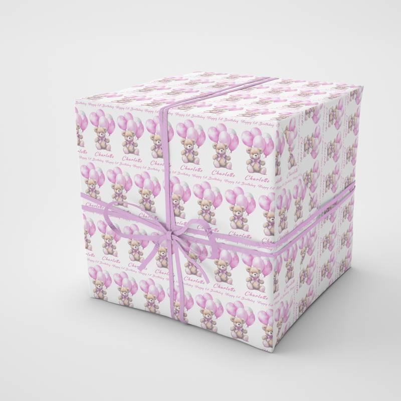 pink teddy bear present