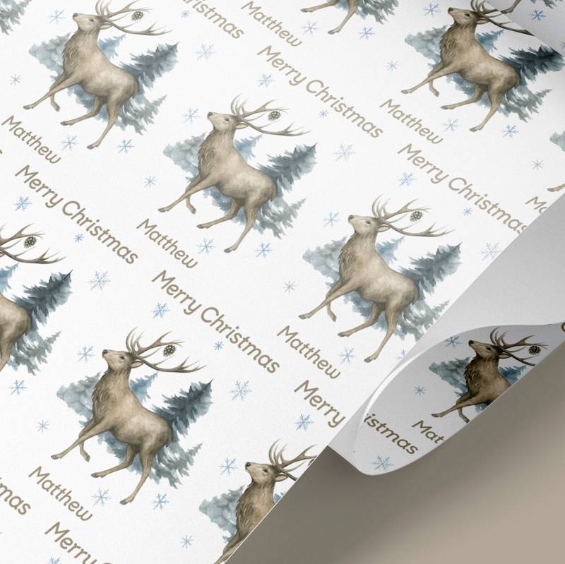 stag wrapping paper