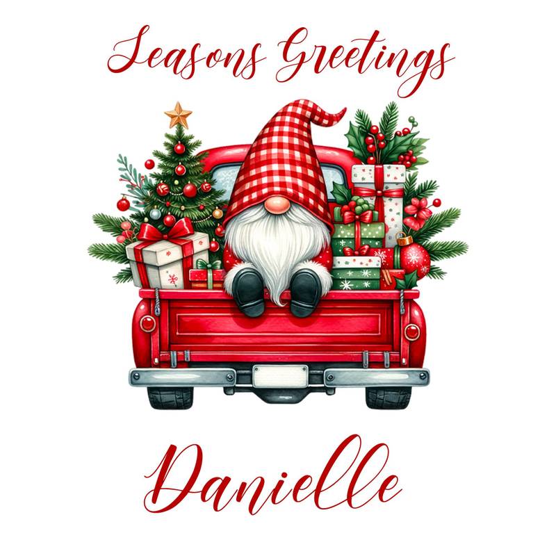 Personalised Red Gnome Christmas Wrapping Paper – Custom Name Gift Wrap on Premium 100gsm Matte Paper (1m–8m Rolls)